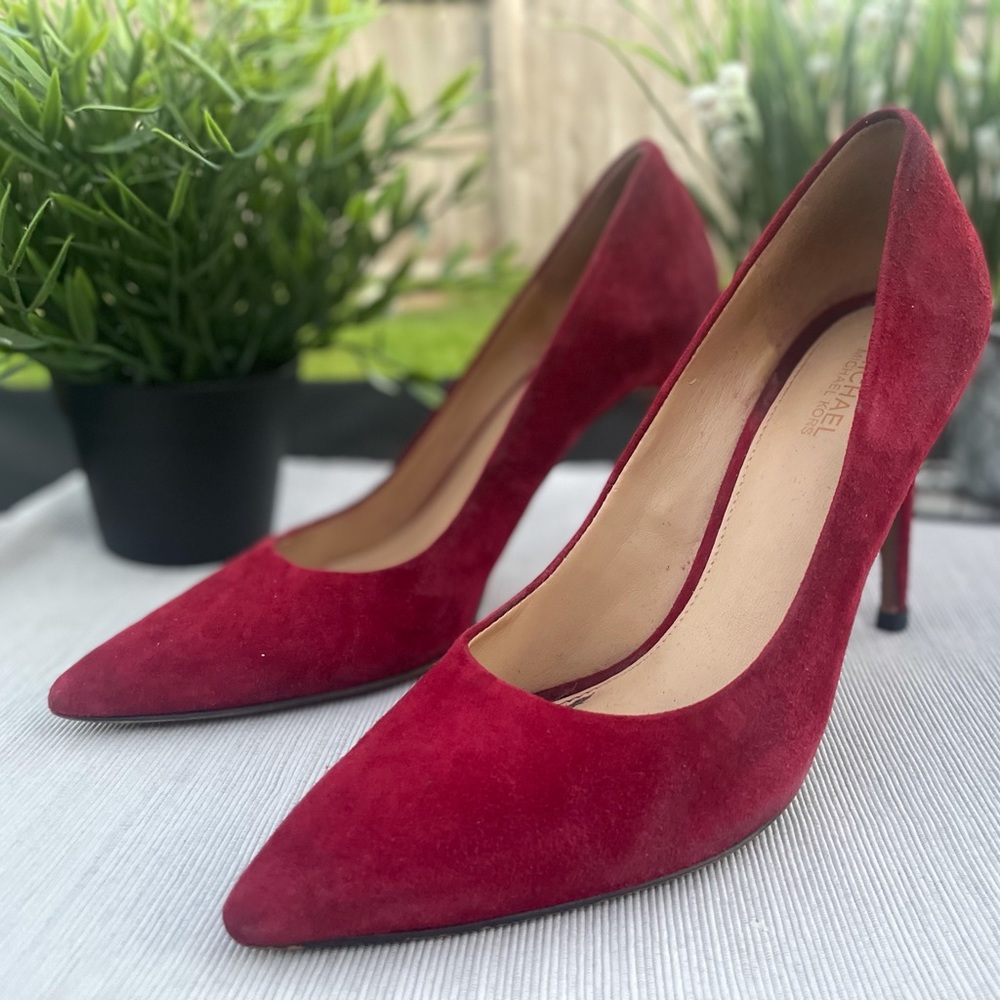 Michael Kors -Red Suede heels. Size 6.5